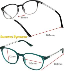 img 2 attached to 👓 Stylish Color Readers Fashion Glasses for Reading Men & Women - Set of 3 Pairs