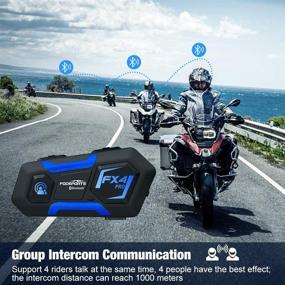 img 3 attached to Fodsports FX4 Pro: Итоговый Мотоциклетный Bluetooth Гарнитура для 4 Гонщиков | 1200м Гарнитура с Водонепроницаемым Дизайном | FM/Жесткий и Мягкий Микрофон | Универсальная Bluetooth Мотошлемная Гарнитура Системы Связи | 2 Штуки