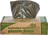 🚯 stout by envision 30 gallon eco-friendly degradable trash bags - 60 bags, heavy duty 0.8 mil recycling garbage can liners logo