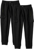 alkii 2-pack blackblue 👖 fleece pocket boys' pants in clothing logo