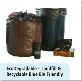 img 3 attached to 🚯 Stout by Envision 30 Gallon Eco-Friendly Degradable Trash Bags - 60 Bags, Heavy Duty 0.8 mil Recycling Garbage Can Liners