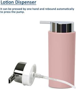 img 1 attached to 🛁 6-Piece Pink Bathroom Accessories Set - Toothbrush Holder, Cup, Soap Dispenser, Dish, Toilet Brush, Trash Can, Bathroom Decorations and Sets (Pink)