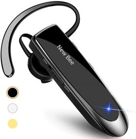 img 4 attached to 🎧 Новый Bee V5.0 Беспроводная Bluetooth гарнитура - беспроводная гарнитура с микрофоном | 24 часа в режиме управления | 60 дней в режиме ожидания | iPhone, Android, Samsung, ноутбук, водитель-грузчик (черный)