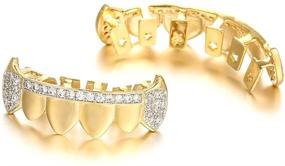 img 1 attached to LKV Plated Bottom Vampire Grillz Women's Jewelry