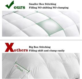 img 2 attached to 🛏️ SOPAT White Comforter Queen Size: All Season Down Alternative Duvet Insert | Lightweight, Fluffy Microfiber Fill | Machine Washable