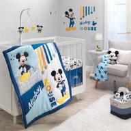 lambs & ivy disney baby forever mickey mouse 3-piece blue crib bedding set: classic and timeless nursery décor logo