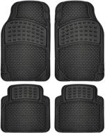 🔴 custom fit universal rubber floor mats - all season protection for all cars - 4 piece set - black logo