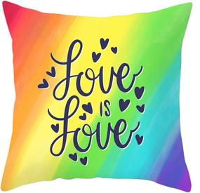 img 1 attached to PTHAHNIL Rainbow Pillowcase Decorative Material