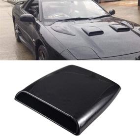 img 4 attached to 🚗 Enhance Your Car's Style and Performance with TUINCYN Hood Scoop Vents Universal - Carbon Grey Cover