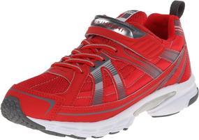 img 4 attached to 👟 TSUKIHOSHI 3570 Storm Strap-Closure Machine-Washable Youth Sneaker Shoe: Wide Toe Box, Slip-Resistant Outsole - Red/Gray (Size 5 Big Kid)