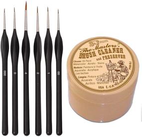 img 4 attached to 🖌️ General Pencil Masters Brush Cleaner & Preserver with Pixiss Small Fine Tip Paintbrushes Set - Ideal for Model Craft, Warhammer, Airplane Kits, and Micro Detail Hobby Painting
