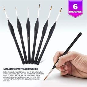 img 2 attached to 🖌️ General Pencil Masters Brush Cleaner & Preserver with Pixiss Small Fine Tip Paintbrushes Set - Ideal for Model Craft, Warhammer, Airplane Kits, and Micro Detail Hobby Painting