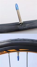 img 2 attached to 🚲 Anodized Aluminum Alloy Bicycle Dust Covers with EPSVCSEWN Presta Tire Valve Caps and Copper Presta to Schrader Bike Car Valve Adaptor Tube Pump Air Compressor Tools