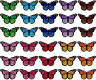 🦋 butterfly patches: embroidered badge for diy decor - patch applique for t-shirts, jackets, shoes, bags & repair (pack of 30) logo