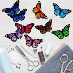 img 1 attached to 🦋 Butterfly Patches: Embroidered Badge for DIY Decor - Patch Applique for T-Shirts, Jackets, Shoes, Bags & Repair (Pack of 30)