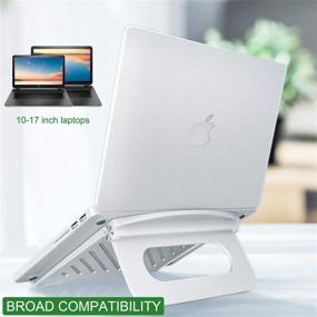 img 3 attached to 🖥️ JSD Laptop Stand for Desk - Ergonomic, Foldable & Portable Computer Riser Cooling Pad - Notebook Holder Stand Compatible with MacBook Pro, Air, HP, Dell, Lenovo - Suitable for 10-17" Laptops