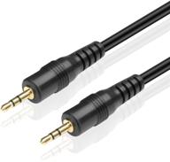 🎧 2.5mm audio cable (3ft) - male to male subminiature stereo headset headphone jack gold plated connector wire cord plug, 2.5mm to 2.5mm logo