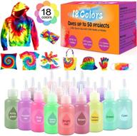 🎨 все в 1 набор для техники тай-дай: яркие красители в 18 цветах для детей и взрослых, идеально подходит для творчества девочек и самостоятельного создания проектов с тканью. логотип