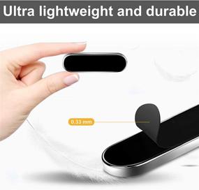 img 2 attached to Enhanced 2 Pack Magnetic Phone Car Mount with 6 Super Magnets for Secure Phone 🚗 Holding in Cars - Rectangle Multifunction Phone Magnet for Cell Phones and Mini Tablets - Black