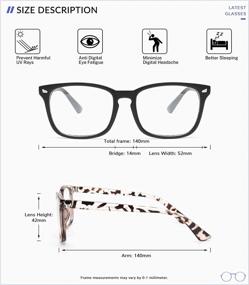 img 2 attached to Blue Light Blocking Glasses - Anti Glare UV/Blue Ray Filter Computer Gaming Glasses Fashion Fake Eyeglasses Frames For Women Men (Gaoye 4-Pack) Computer Accessories & Peripherals