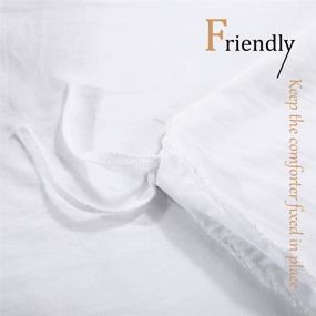 img 1 attached to 🛏️ Luxurious Oversized King Duvet Cover Set - 1000 Thread Count Egyptian Cotton, Breathable & Soft, Zipper Closure & Corner Ties - Includes 1 Duvet Cover & 4 Pillow Shams - Size 120x98, White Solid