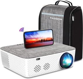 img 4 attached to 📽️ High-Resolution 5G WiFi Projector 4K Support - FANGOR 8500L Native 1080P, Bluetooth, Outdoor Movie Projector with Full Sealed Design, Digital Keystone, 300” Display, 50% Zoom - Ideal for Phone/PC/DVD/TV/PS4