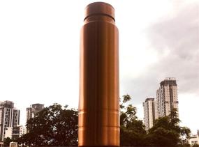 img 4 attached to 🚰 oCopper 100 Pure Copper Water Bottle 34 Oz - Ayurvedic Copper Bottle for a Healthy Life - Leak Proof Copper Water Vessel - Large Size Copper Bottle - Modern Design - Enjoy Benefits of Ayurveda