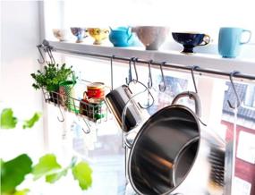 img 1 attached to 🔧 Efficient Silver Steel Kitchen Organizer Rails: Streamline Your Kitchen Space