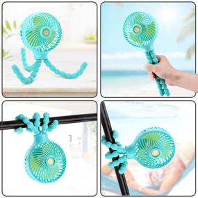 img 1 attached to 👶 OPOLEMIN Mini Baby Handheld Stroller Fan - Portable Fan for Stroller with Flexible Tripod, USB/Battery Powered - Ideal for Office Desk, Bed, Biking, Camping, Traveling