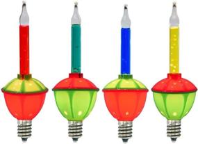 img 4 attached to 🎄 UL-Listed 4 Pack Multi-Color Bubble Light Replacement Bulbs for Christmas Bubble String Lights