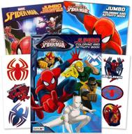 🕷️ spiderman ultimate coloring book set - 3 activity books with spiderman tattoos by marvel logo