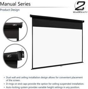 img 3 attached to 🎥 Elite Screens Manual Series - Проекционный экран с автоматической фиксацией, размер 100 дюймов, соотношение сторон 4:3 - Домашний кинотеатр, поддержка 8K/4K Ultra HD 3D - 2-летняя гарантия - Модель M100UWV1 (Черный)