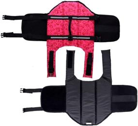 img 3 attached to 🐶 BonePink Reflective Strip GabeFish Dog Life Jacket Vest Safety Gear w/ Collar Harness – Small Size, Ideal for Pet Swimming and Preserving