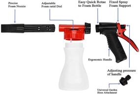 img 3 attached to 🚿 Пена Канон Бластер автоматический пистолет для мытья автомобилей с регулируемым диском пропорций - идеально подходит для мытья автомобилей, дома и использования в саду - подходит для садового шланга