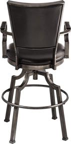 img 4 attached to Hillsdale Furniture Castlebrook Swivel Bar Stool in Black - Stylish and Functional Seating Solution