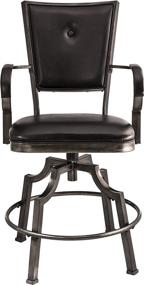 img 3 attached to Hillsdale Furniture Castlebrook Swivel Bar Stool in Black - Stylish and Functional Seating Solution