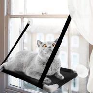 🐱 tengtung jumbo cat window perch - comfortable window seat bed hammock for cats of any size, 360° sunbath - holds up to 20lbs, space saving design logo