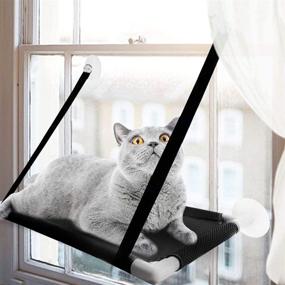 img 4 attached to 🐱 TENGTUNG Jumbo Cat Window Perch - Comfortable Window Seat Bed Hammock for Cats of Any Size, 360° Sunbath - Holds Up to 20lbs, Space Saving Design