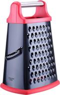 🧀 guanci 4-sided stainless steel box grater for parmesan cheese, chocolate, vegetables, fruits, ginger - non-slip base - 10 inch logo