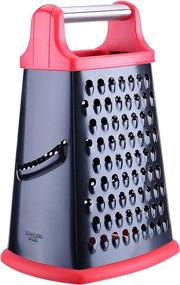 img 4 attached to 🧀 GUANCI 4-Sided Stainless Steel Box Grater for Parmesan Cheese, Chocolate, Vegetables, Fruits, Ginger - Non-Slip Base - 10 Inch