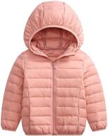 warm & lightweight: bofeta kids winter hooded puffer jackets for enhanced cold protection logo