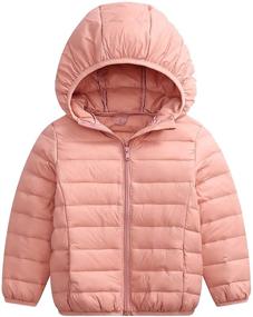 img 4 attached to Warm & Lightweight: BOFETA Kids Winter Hooded Puffer Jackets for Enhanced Cold Protection