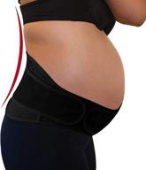 maternity belt support: relief for back, hip, pelvic, abdomen & sciatica pain in 2nd-3rd trimester - adjustable pregnancy belly band for comfortable running, walking, sitting (black) логотип