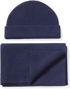 img 3 attached to 🧣 Classy and Cozy: Fishers Finery Cashmere Ribbed Scarf for Men's Accessories