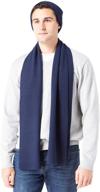 🧣 classy and cozy: fishers finery cashmere ribbed scarf for men's accessories logo
