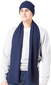 img 2 attached to 🧣 Classy and Cozy: Fishers Finery Cashmere Ribbed Scarf for Men's Accessories