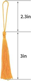 img 2 attached to 🎨 Versatile 100 PCS 5 Inch Mini Tassels with Cord Loop: Perfect for Craft Making, Floss Bookmarks, Souvenirs, Keychain DIY Projects