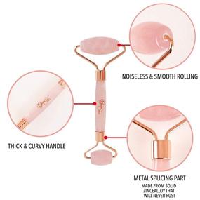 img 2 attached to 🌹 Premium Rose Quartz Gua Sha Board Tool + Facial Roller + Silicone Brush - GuaShaco Essential Wellness Kit: Perfect Gua Sha Set for Beginners in Your Daily Facial Beauty Self-Care Routine