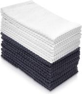 👌 simpli-magic 79331 cotton hand towels - gray/white - 10 pack: absorbent, soft, and durable towels logo