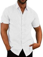 👕 stylish and comfortable jekaoyi button sleeve cotton lightweight men's clothing and shirts – enhance your wardrobe with ease logo